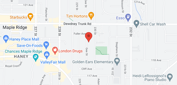 map of 11900 GEE STREET